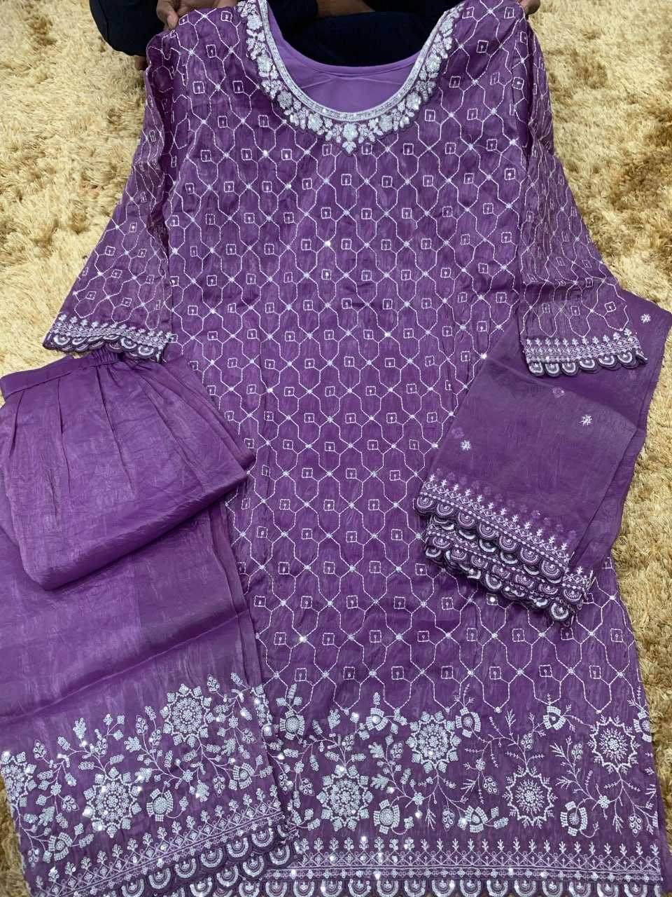 Ynf Chinon KESH504 ISHITAA Suits & Dresses Wholesale Ladies Suits Embroidery Suits Palazzo Suit Manufacturer