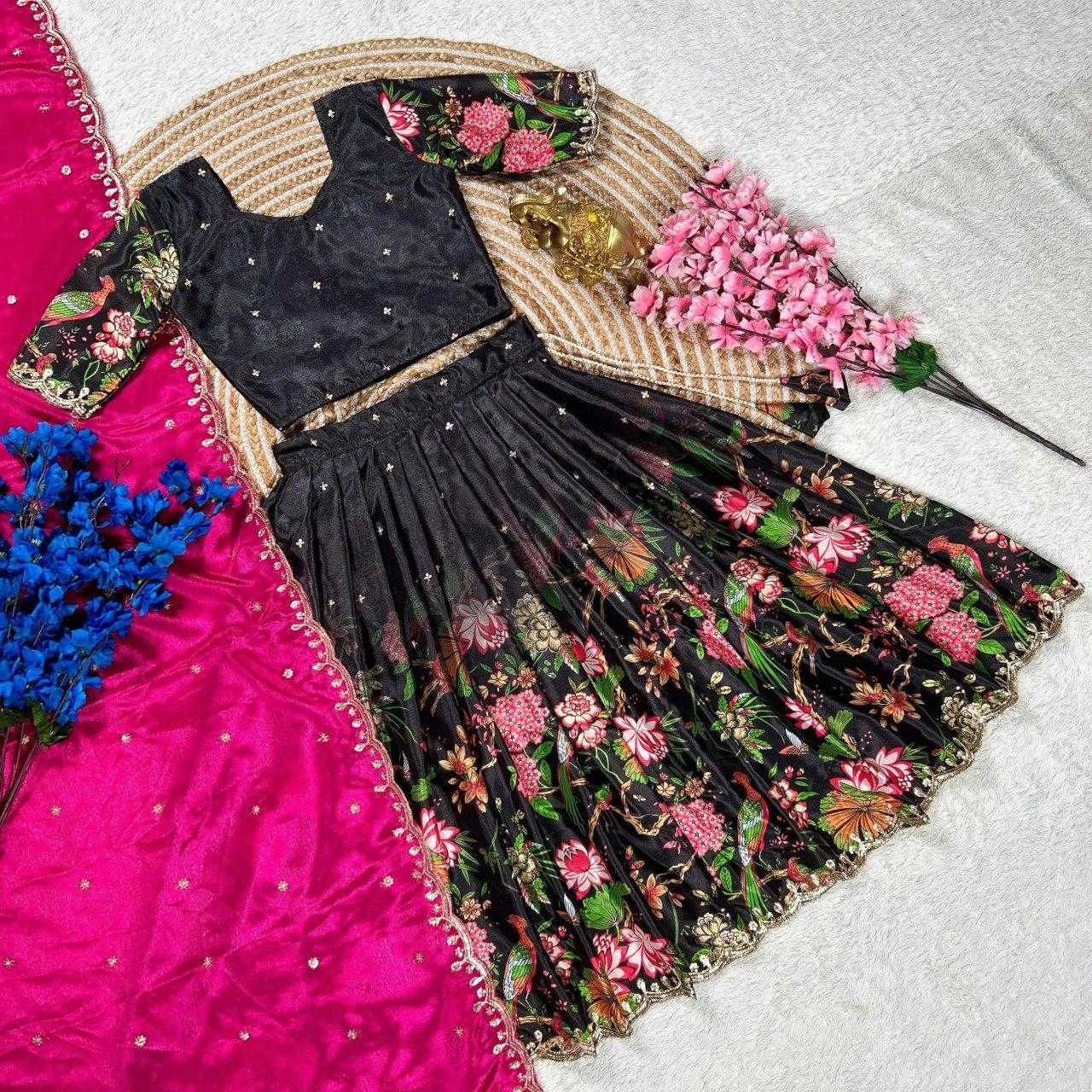 Ynf Chinon KESH505 301 Kids Wear Wholesale Kids Lehenga Kids Lehenga Choli Baby Girl Lehenga Manufacturer
