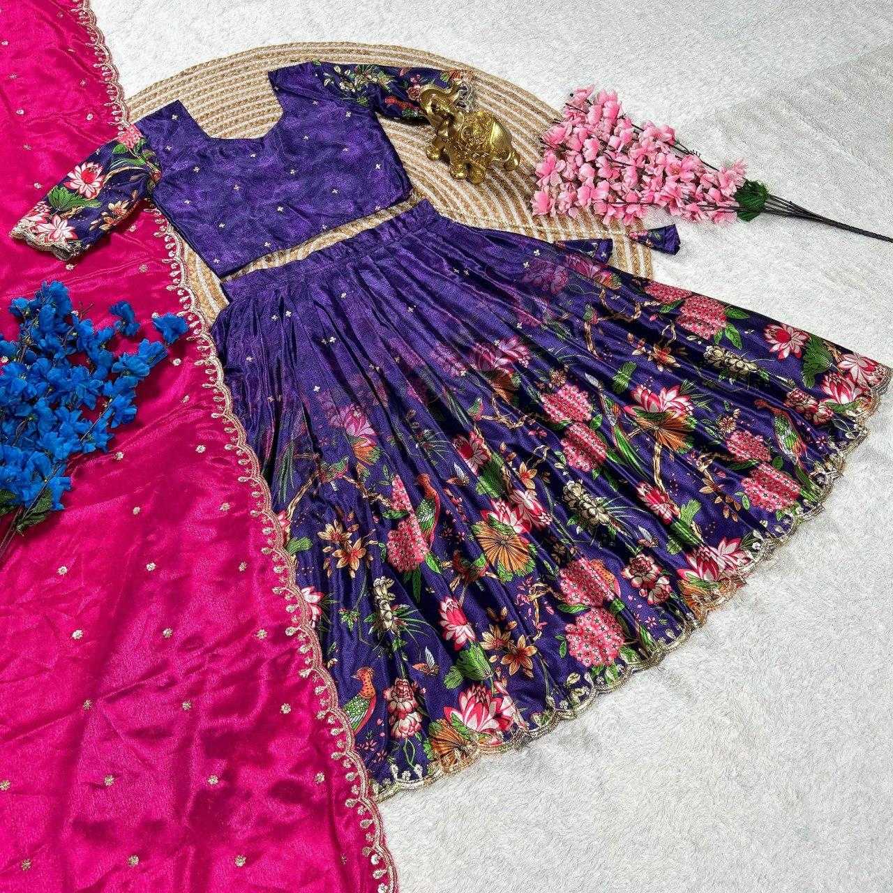 Ynf Chinon KESH505 301 Kids Wear Wholesale Kids Lehenga Kids Lehenga Choli Baby Girl Lehenga Manufacturer