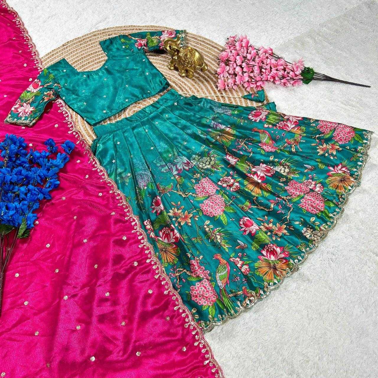 Ynf Chinon KESH505 301 Kids Wear Wholesale Kids Lehenga Kids Lehenga Choli Baby Girl Lehenga Manufacturer