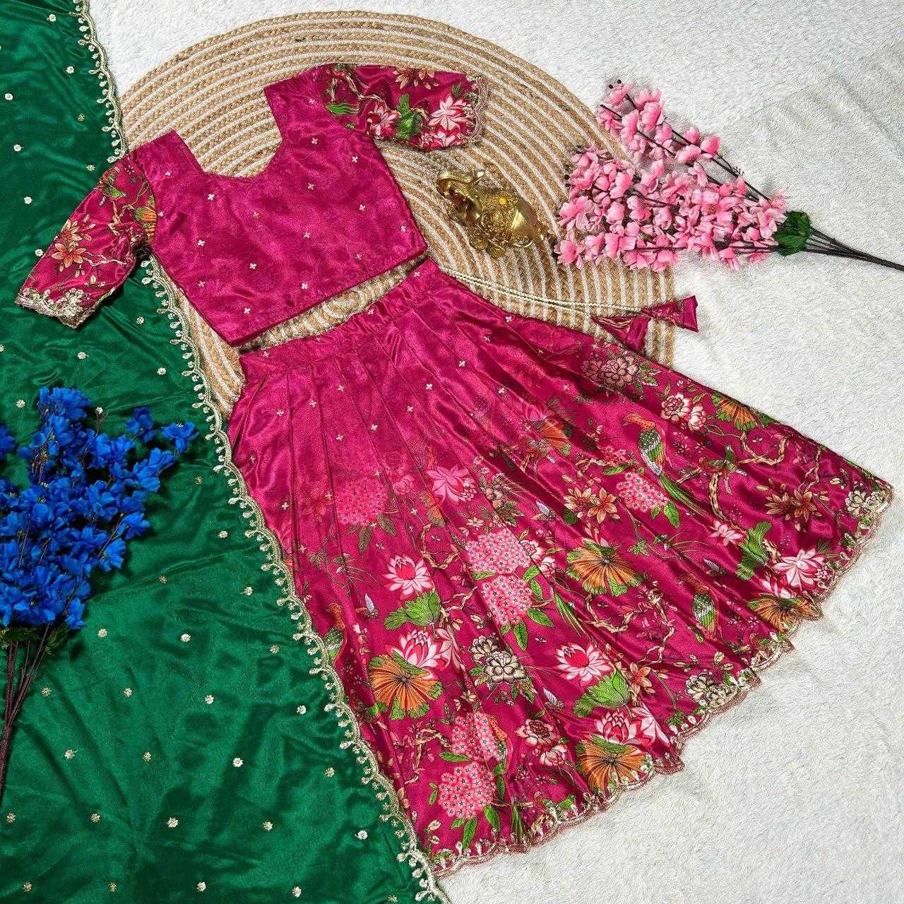 Ynf Chinon KESH505 301 Kids Wear Wholesale Kids Lehenga Kids Lehenga Choli Baby Girl Lehenga Manufacturer