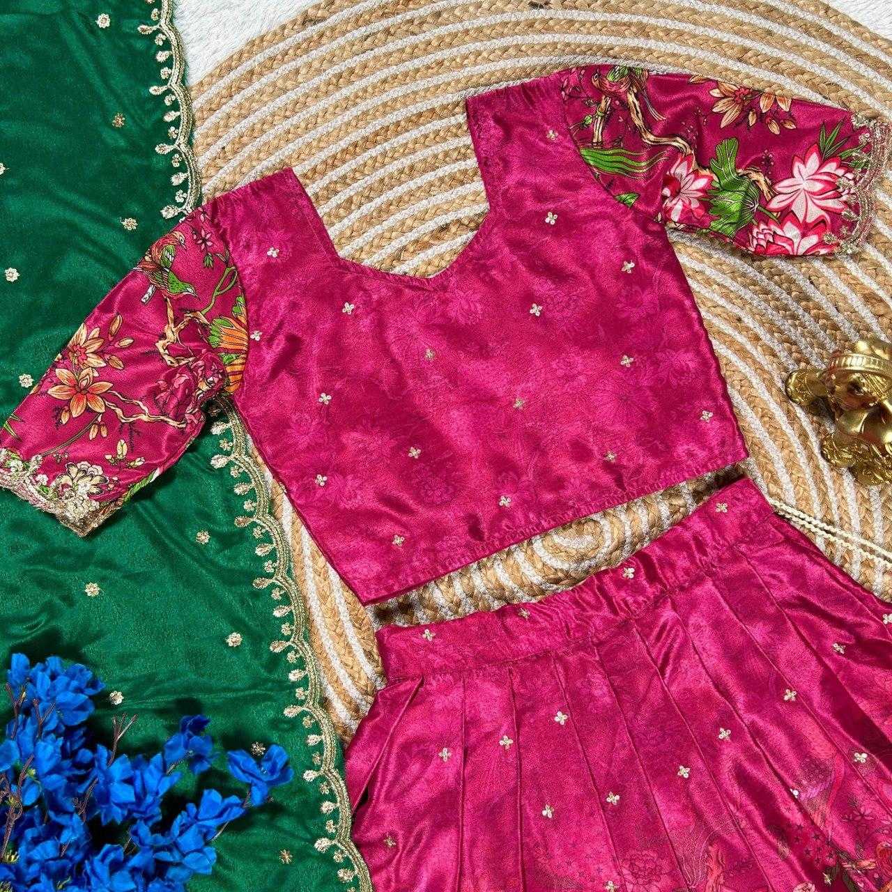 Ynf Chinon KESH505 301 Kids Wear Wholesale Kids Lehenga Kids Lehenga Choli Baby Girl Lehenga Manufacturer
