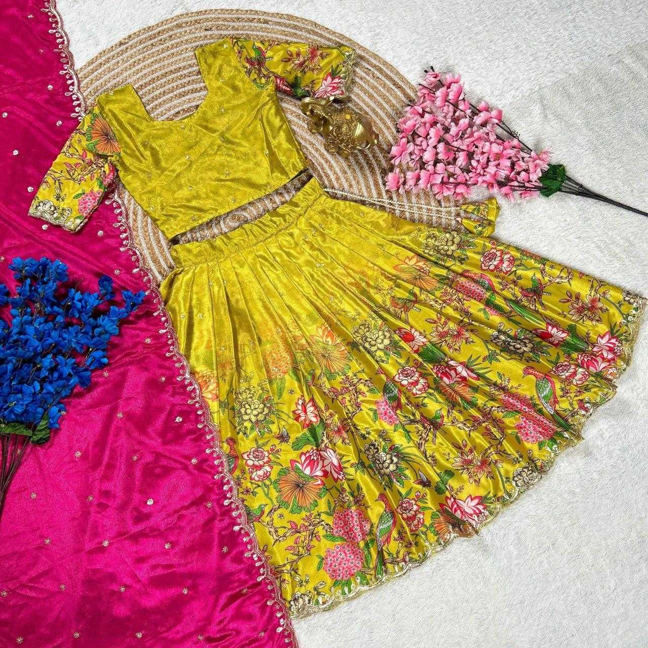 Ynf Chinon KESH505 301 Kids Wear Wholesale Kids Lehenga Kids Lehenga Choli Baby Girl Lehenga Manufacturer