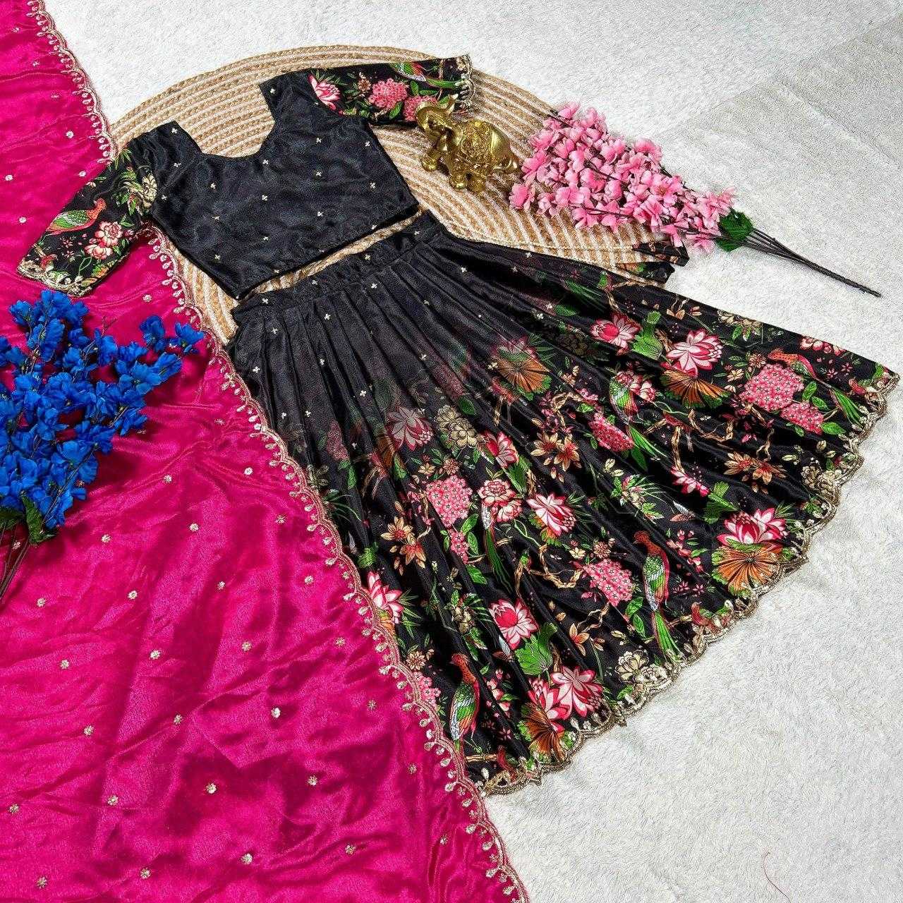 Ynf Chinon KESH505 301 Kids Wear Wholesale Kids Lehenga Kids Lehenga Choli Baby Girl Lehenga Manufacturer