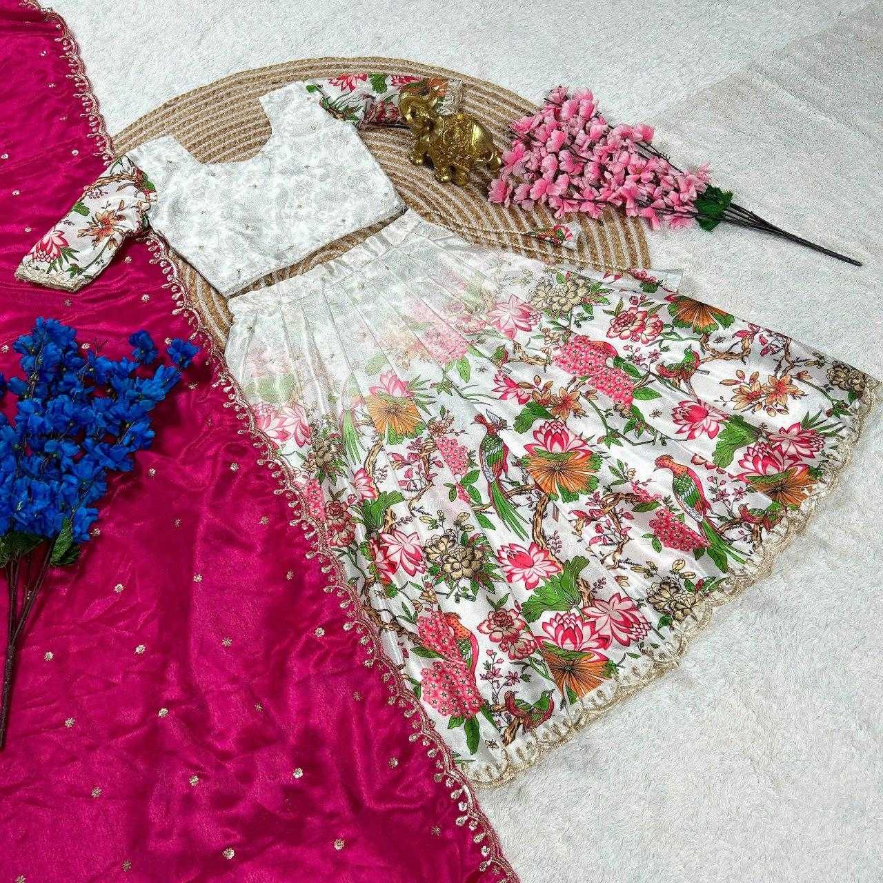 Ynf Chinon KESH505 301 Kids Wear Wholesale Kids Lehenga Kids Lehenga Choli Baby Girl Lehenga Manufacturer