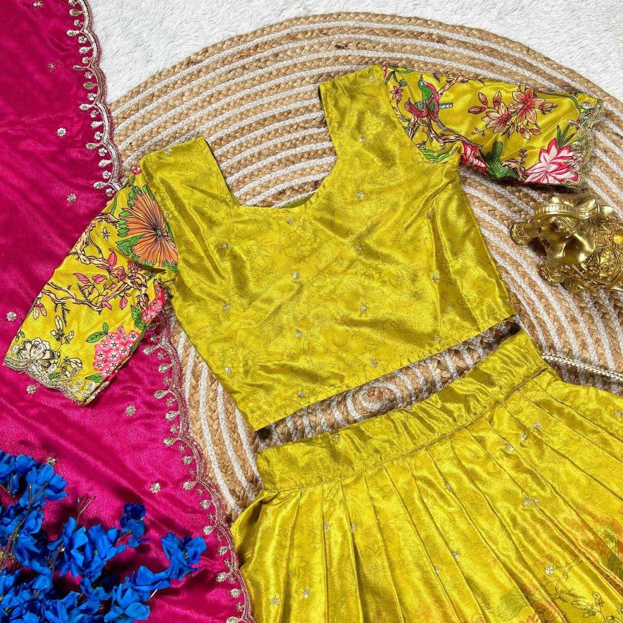 Ynf Chinon KESH505 301 Kids Wear Wholesale Kids Lehenga Kids Lehenga Choli Baby Girl Lehenga Manufacturer