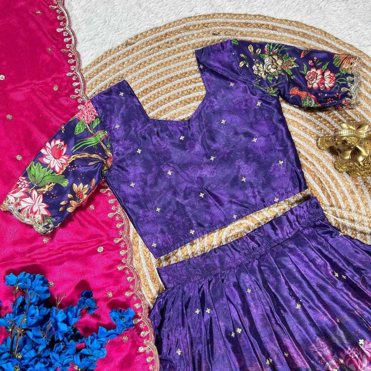 Ynf Chinon KESH505 301 Kids Wear Wholesale Kids Lehenga Kids Lehenga Choli Baby Girl Lehenga Manufacturer