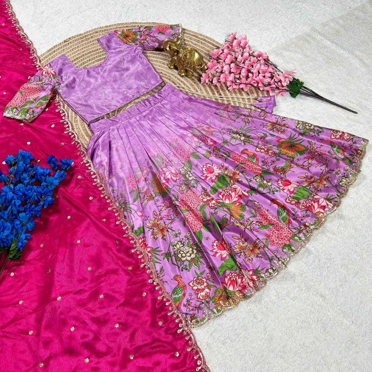 Ynf Chinon KESH505 301 Kids Wear Wholesale Kids Lehenga Kids Lehenga Choli Baby Girl Lehenga Manufacturer