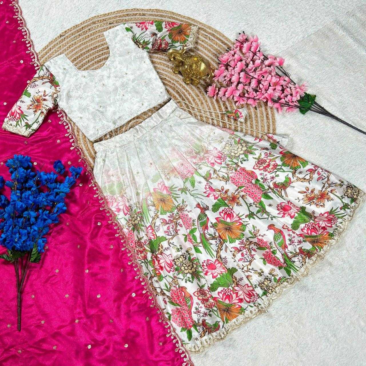 Ynf Chinon KESH505 301 Kids Wear Wholesale Kids Lehenga Kids Lehenga Choli Baby Girl Lehenga Manufacturer