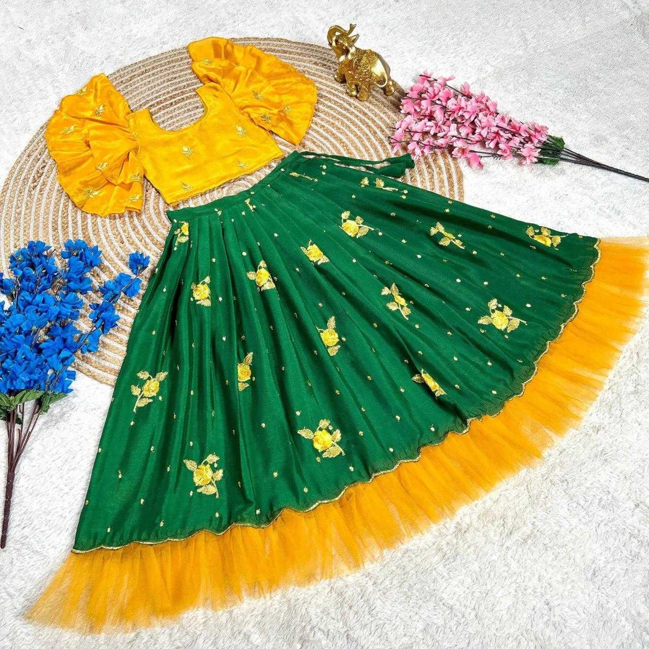 Ynf Chinon KESH505 316 Kids Wear Wholesale Kids Lehenga Kids Lehenga Choli Baby Girl Lehenga Manufacturer
