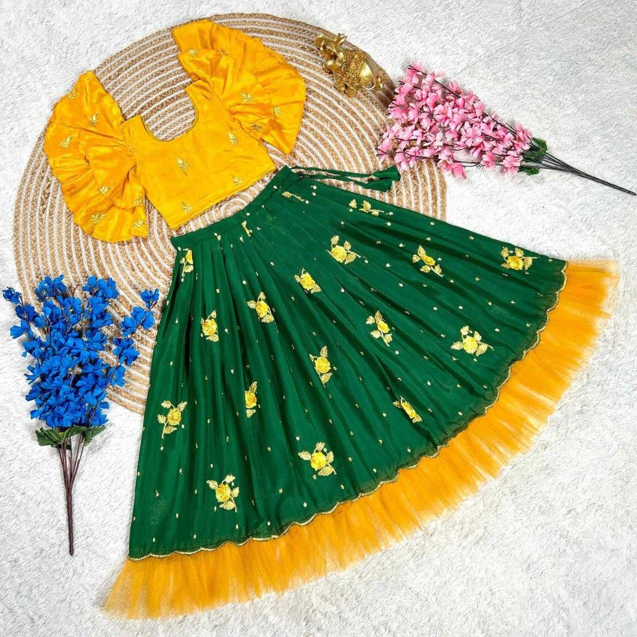Ynf Chinon KESH505 316 Kids Wear Wholesale Kids Lehenga Kids Lehenga Choli Baby Girl Lehenga Manufacturer
