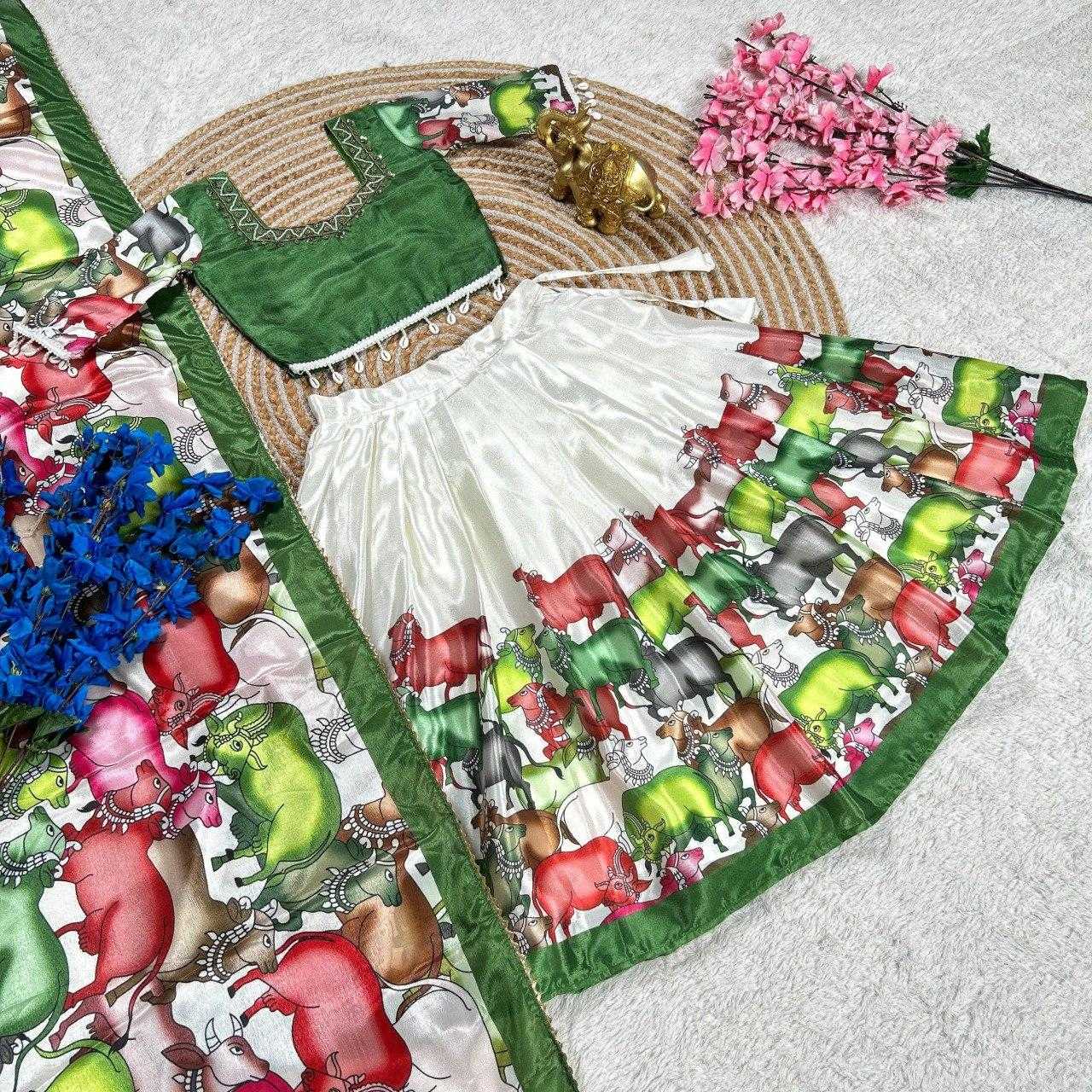 Ynf Chinon KESH505 327 Kids Wear Wholesale Kids Lehenga Kids Lehenga Choli Baby Girl Lehenga Manufacturer