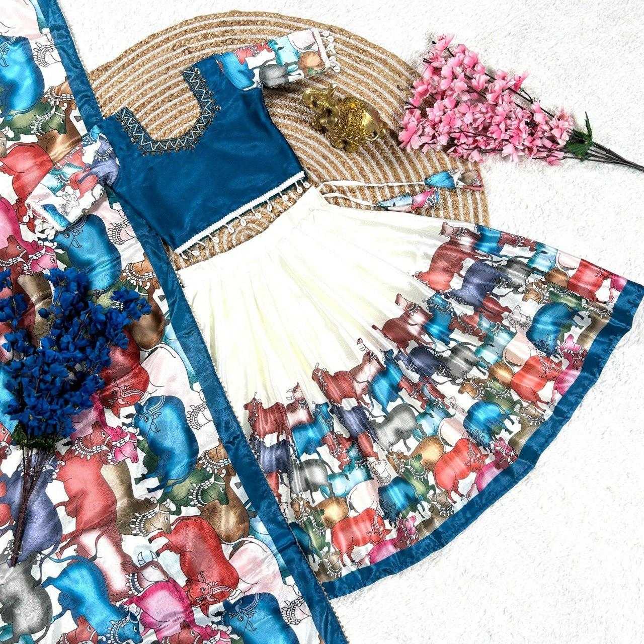 Ynf Chinon KESH505 327 Kids Wear Wholesale Kids Lehenga Kids Lehenga Choli Baby Girl Lehenga Manufacturer