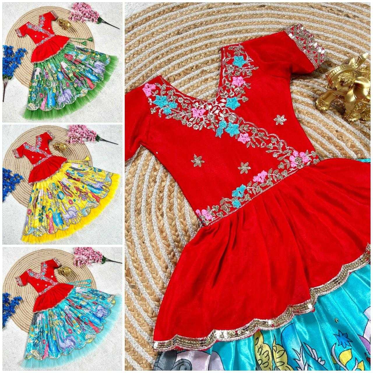 Ynf Chinon KESH505 336 Kids Wear Wholesale Kids Lehenga Kids Lehenga Choli Baby Girl Lehenga Manufacturer