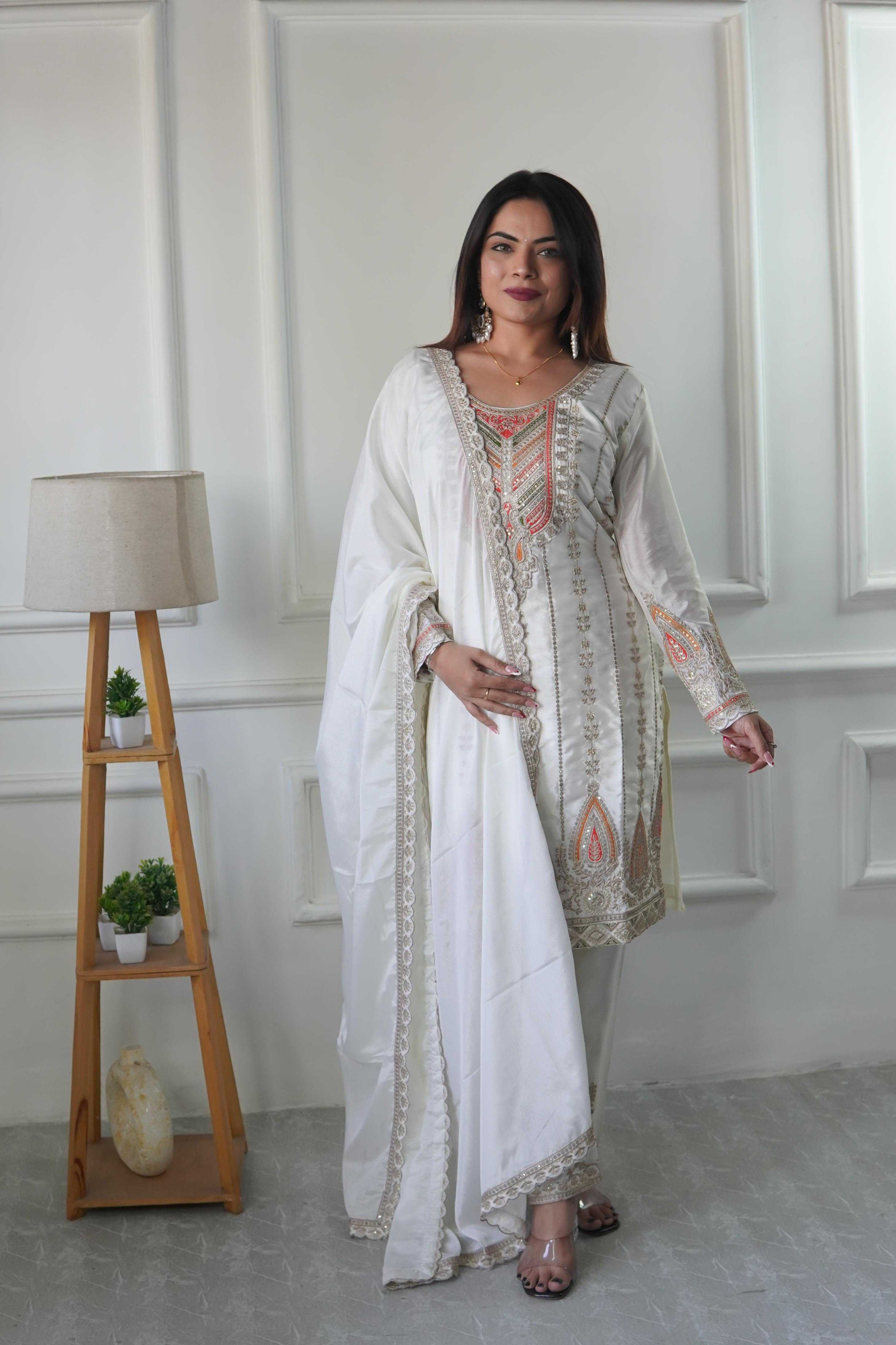 Ynf Chinon KESH506 123 Suits & Dresses Wholesale Ladies Suits Embroidery Suits Designer dresses Manufacturer