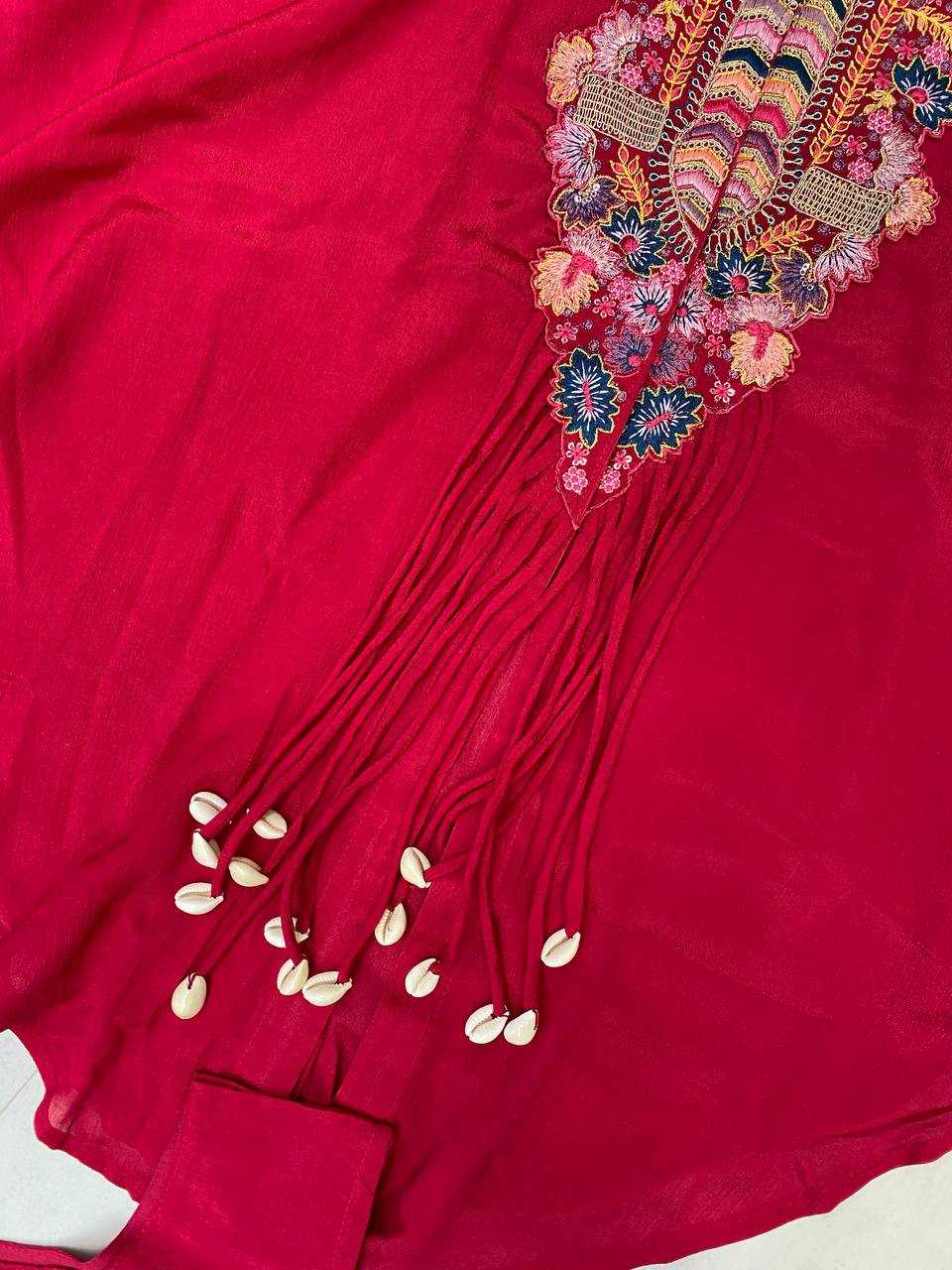 Ynf Chinon RIN110 349 Kurti Wholesale Embroidered Kurtis Indo-Western Kurtis Manufacturer