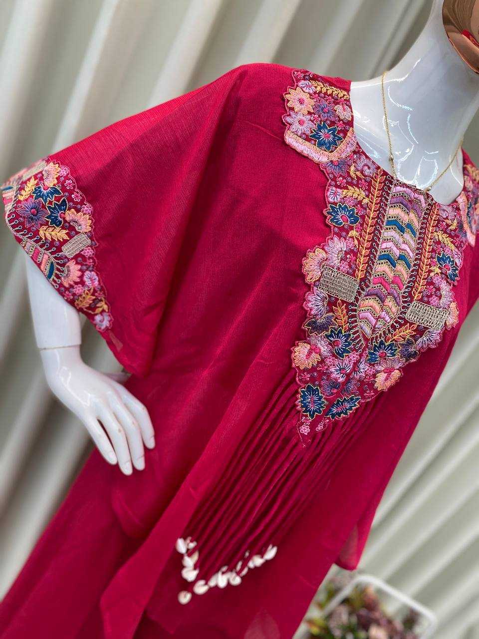Ynf Chinon RIN110 349 Kurti Wholesale Embroidered Kurtis Indo-Western Kurtis Manufacturer