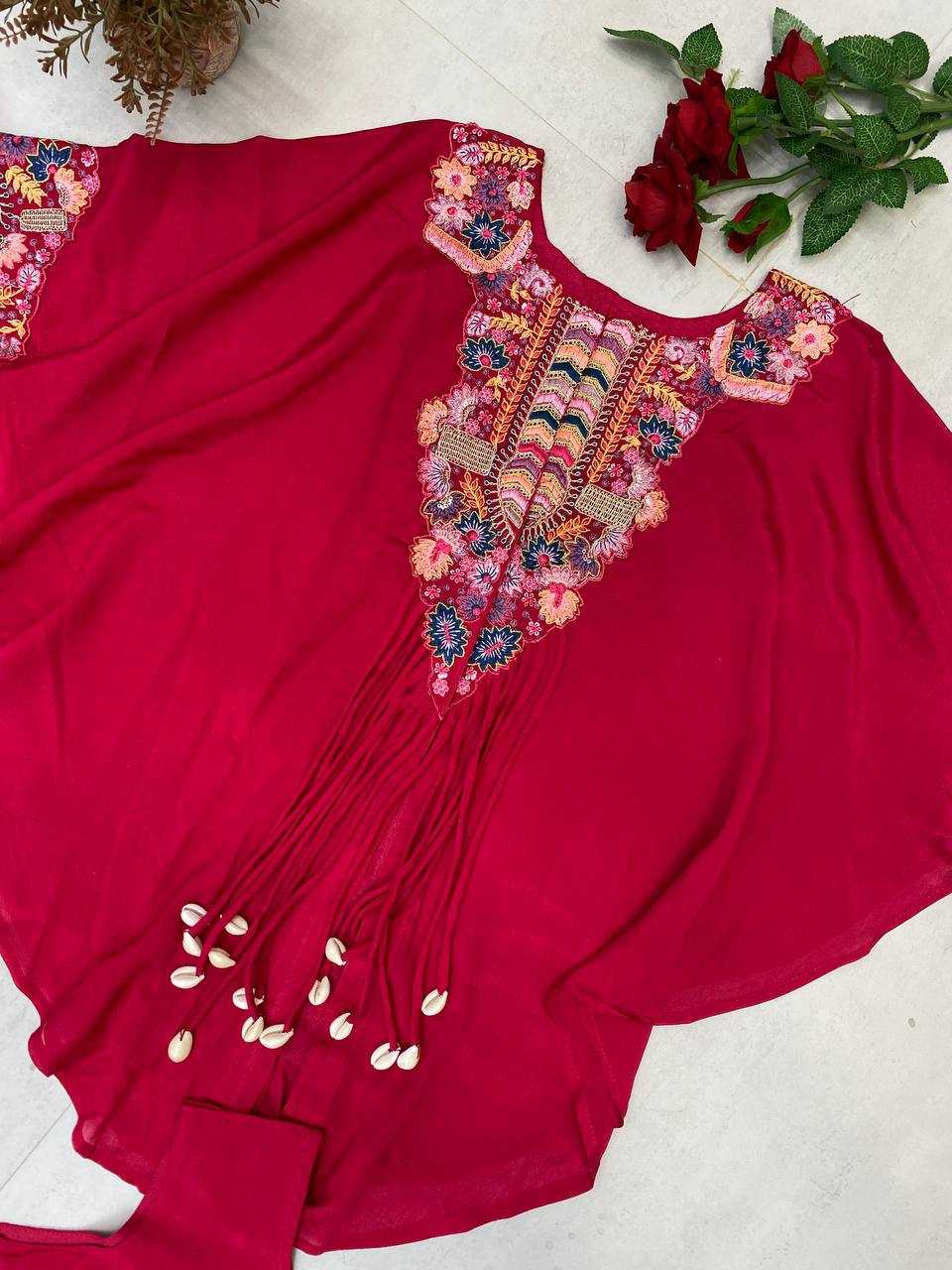 Ynf Chinon RIN110 349 Kurti Wholesale Embroidered Kurtis Indo-Western Kurtis Manufacturer