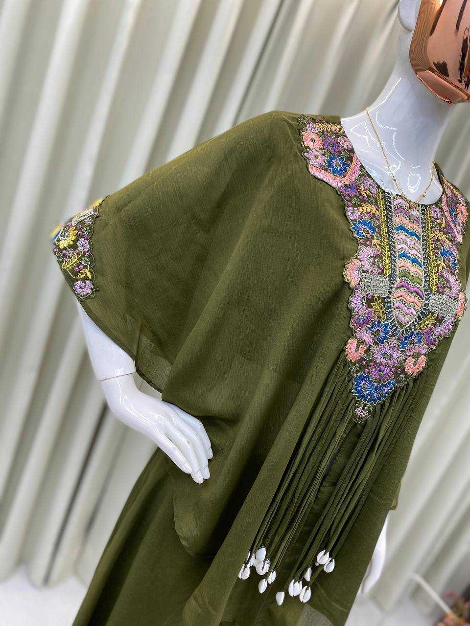 Ynf Chinon RIN110 349 Kurti Wholesale Embroidered Kurtis Indo-Western Kurtis Manufacturer