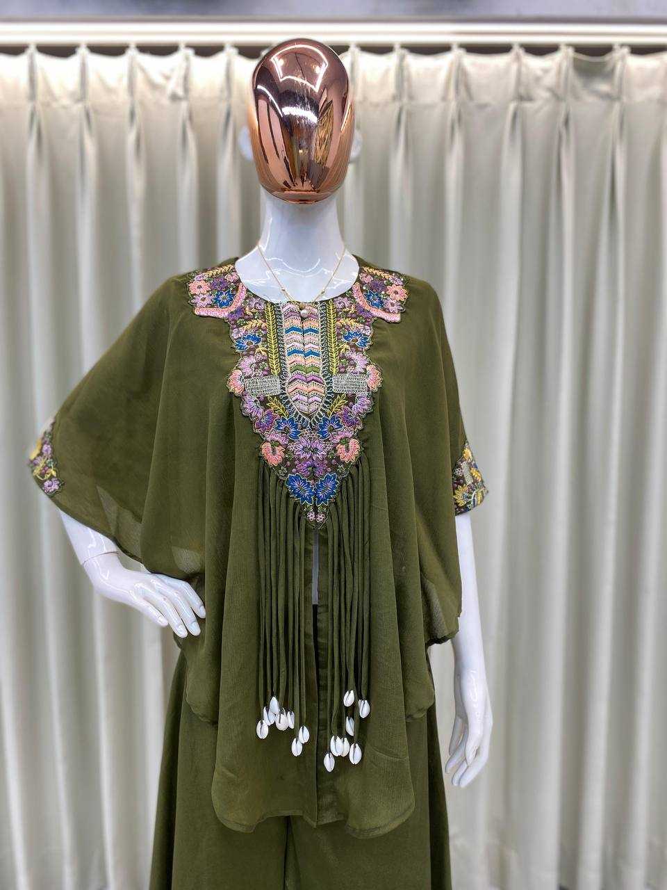 Ynf Chinon RIN110 349 Kurti Wholesale Embroidered Kurtis Indo-Western Kurtis Manufacturer