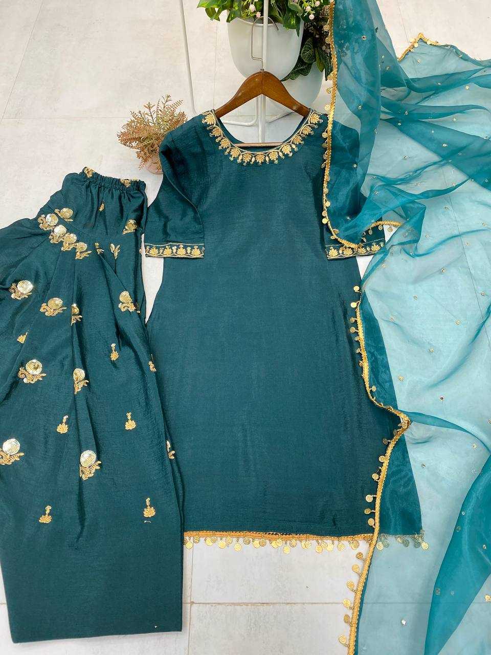Ynf Chinon RIN110 362 Suits & Dresses Wholesale Embroidery Suits Patiala Suits Dhoti Salwar Suit Manufacturer