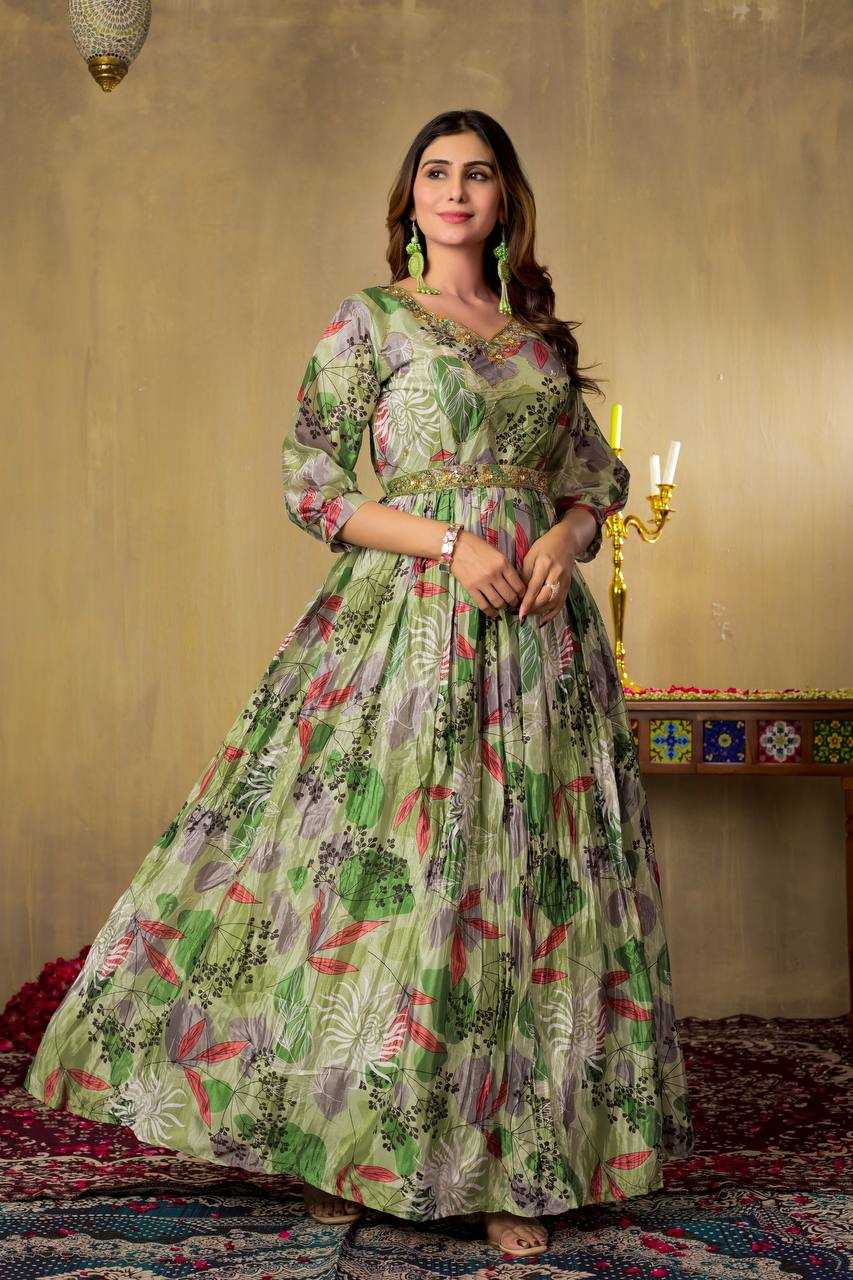 Ynf Chinon RIN112 104 Gowns Wholesale Fancy Gowns Party Gowns Designer Gowns Manufacturer
