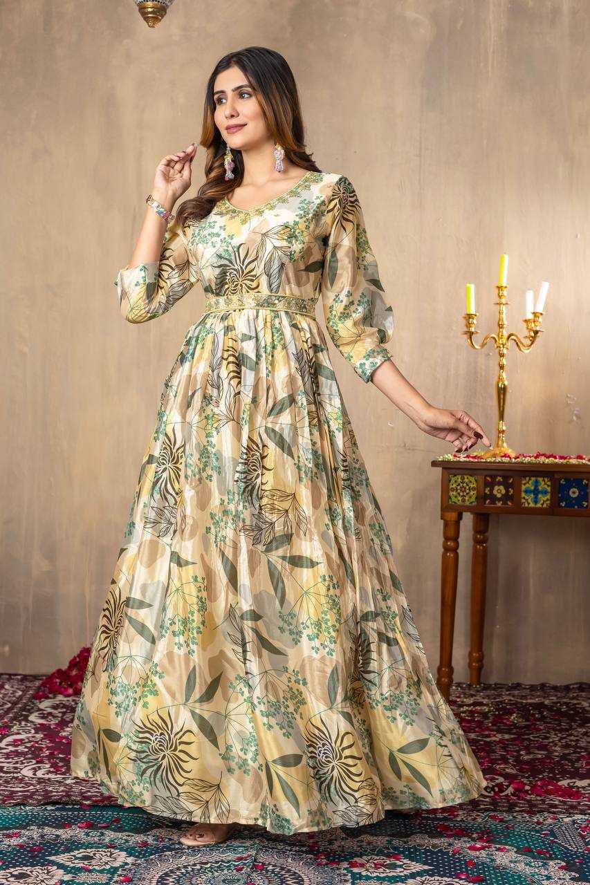 Ynf Chinon RIN112 104 Gowns Wholesale Fancy Gowns Party Gowns Designer Gowns Manufacturer
