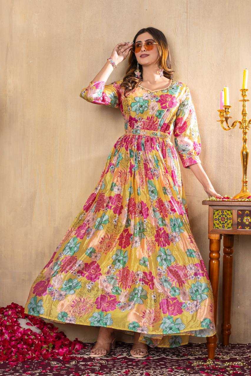 Ynf Chinon RIN112 104 Gowns Wholesale Fancy Gowns Party Gowns Designer Gowns Manufacturer