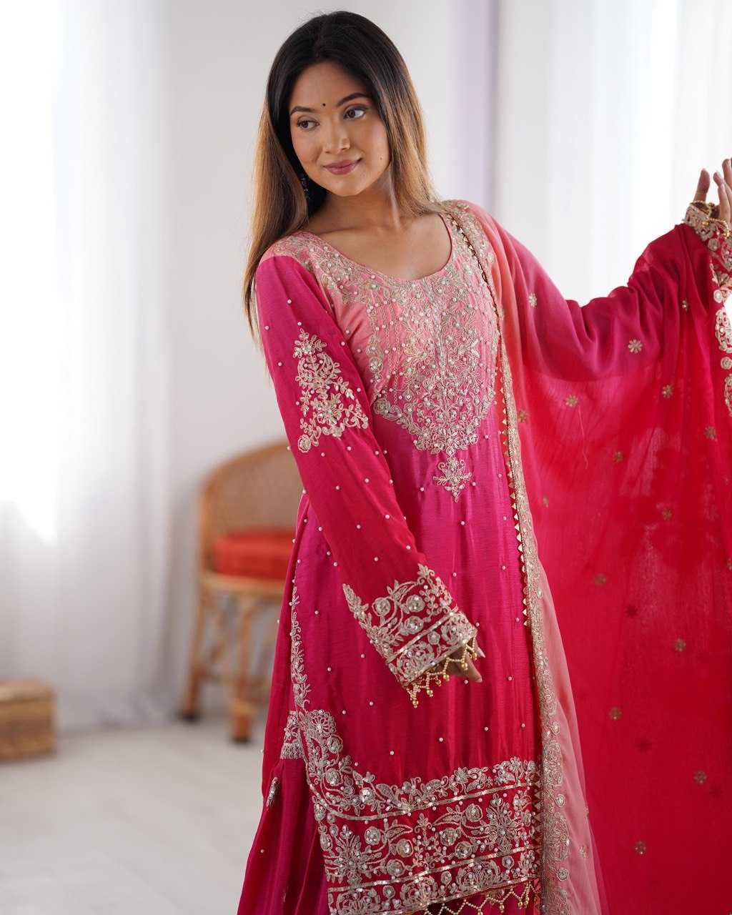 Ynf Chinon RIN133 01 Suits & Dresses Wholesale Ladies Suits Designer Suits Silk Suits Manufacturer