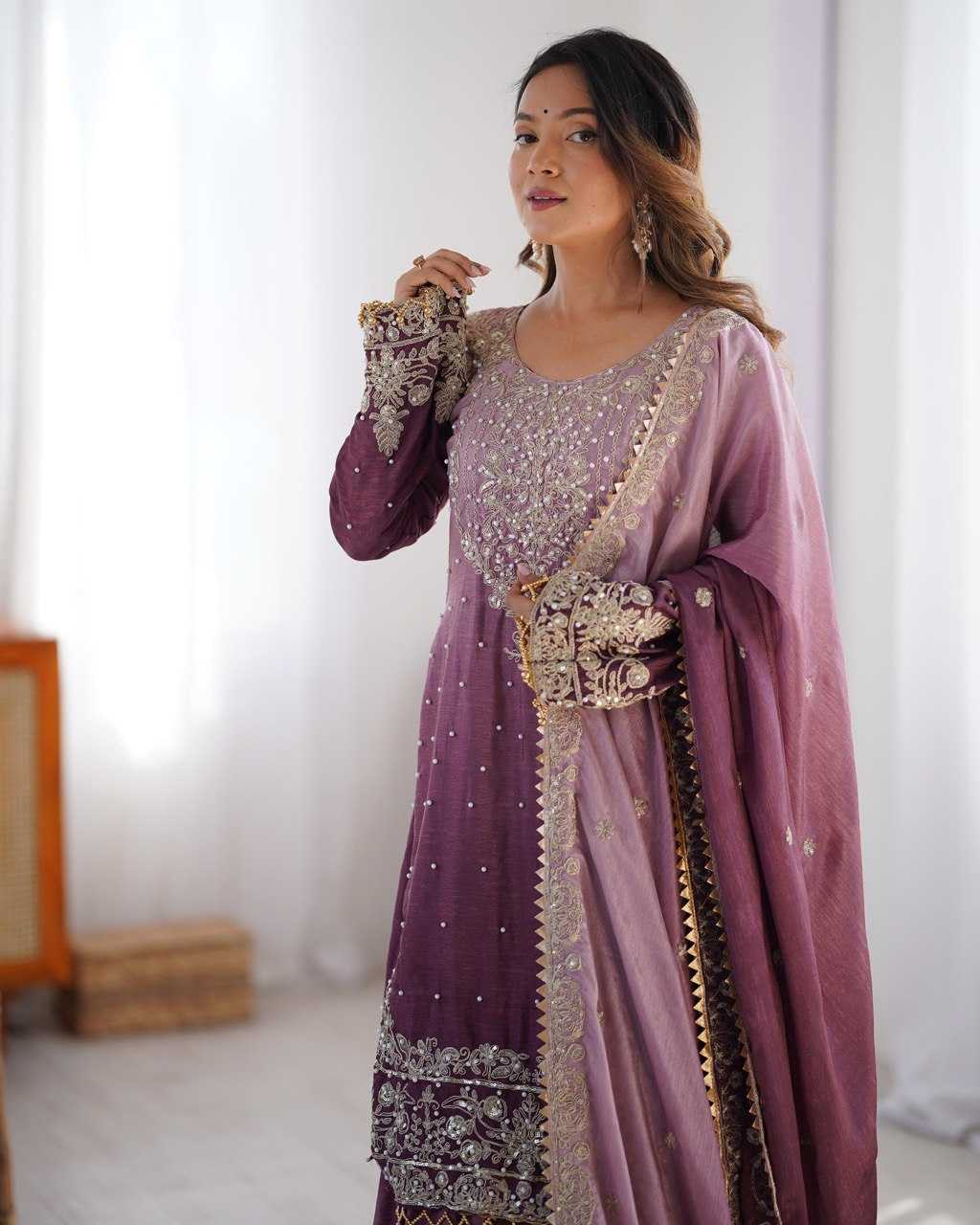 Ynf Chinon RIN133 01 Suits & Dresses Wholesale Ladies Suits Designer Suits Silk Suits Manufacturer