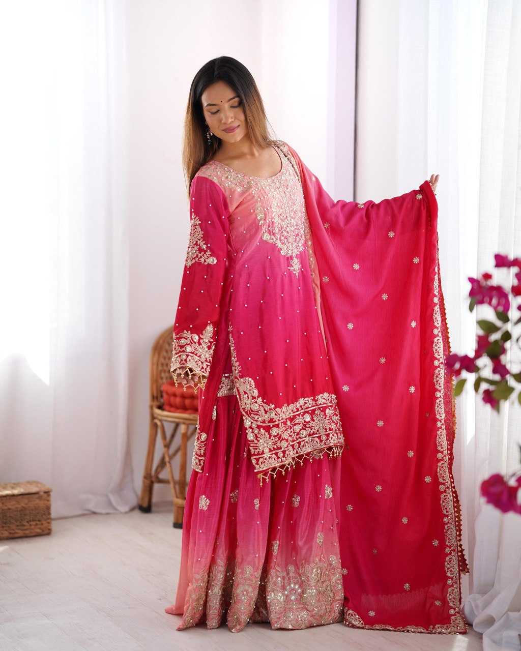 Ynf Chinon RIN133 01 Suits & Dresses Wholesale Ladies Suits Designer Suits Silk Suits Manufacturer