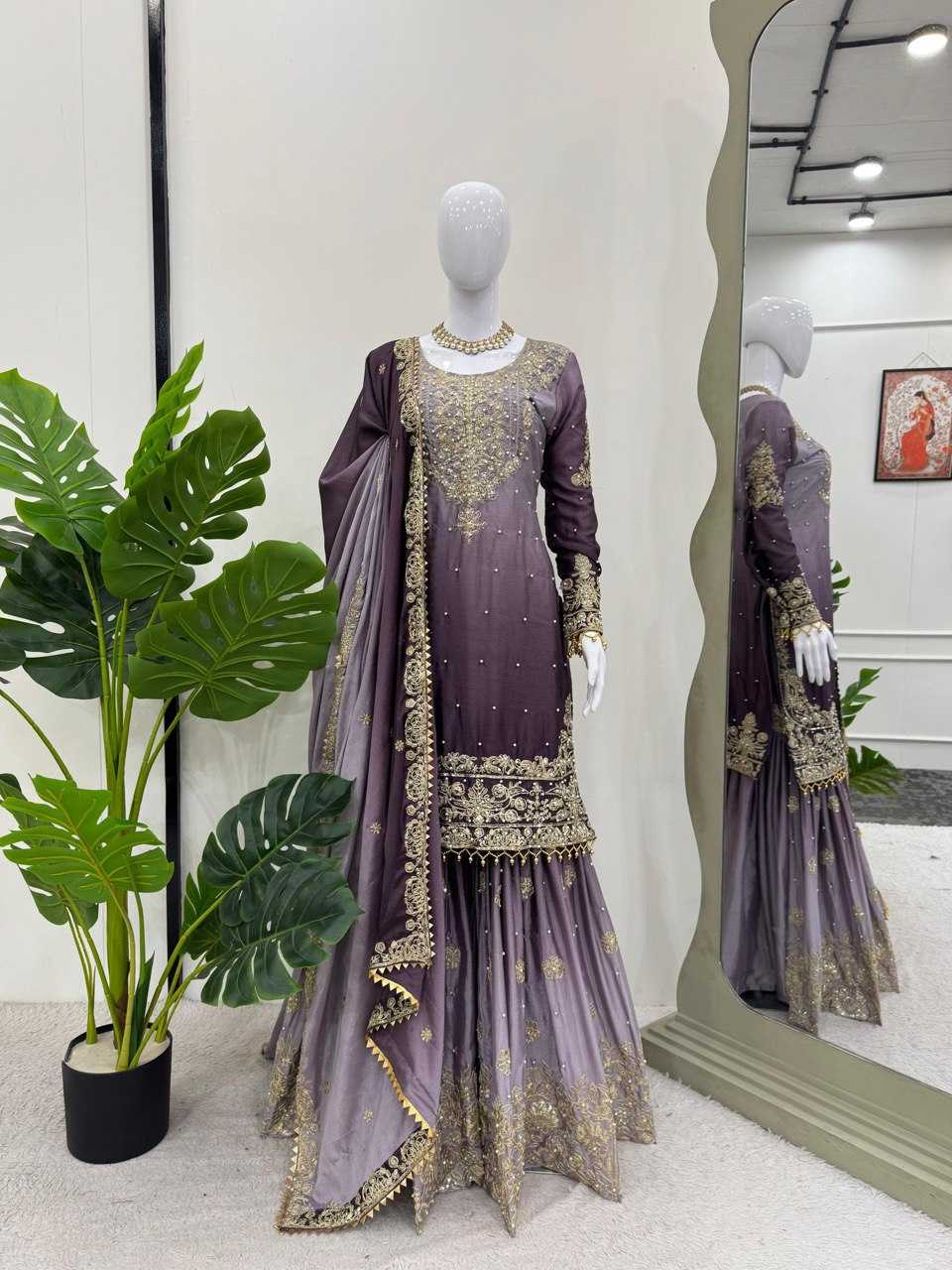 Ynf Chinon RIN133 01 Suits & Dresses Wholesale Ladies Suits Designer Suits Silk Suits Manufacturer