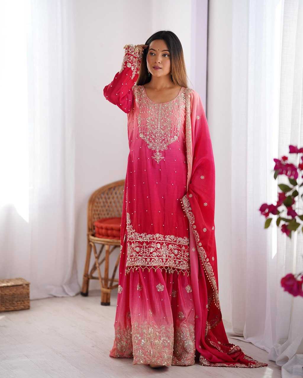 Ynf Chinon RIN133 01 Suits & Dresses Wholesale Ladies Suits Designer Suits Silk Suits Manufacturer