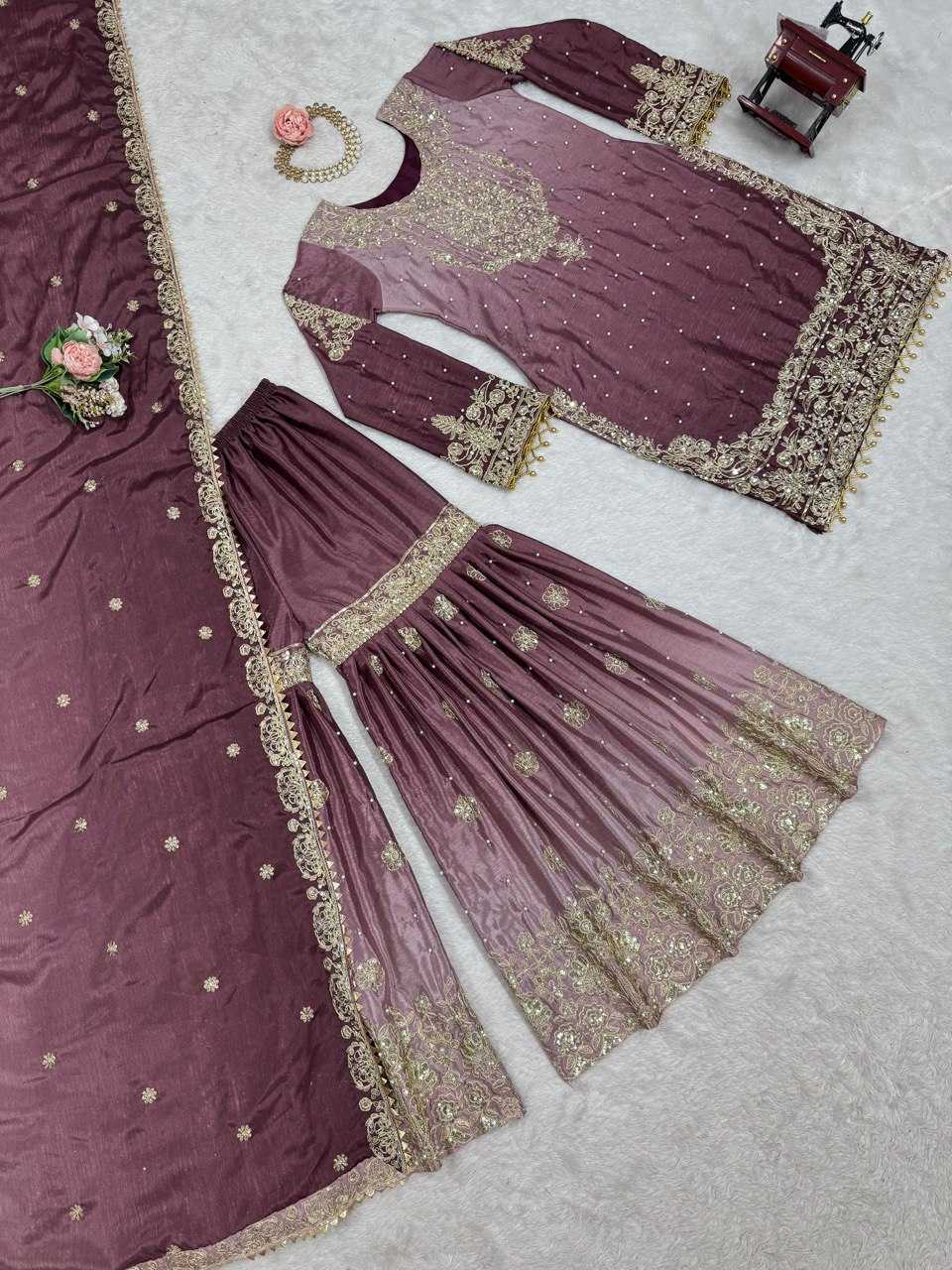 Ynf Chinon RIN133 01 Suits & Dresses Wholesale Ladies Suits Designer Suits Silk Suits Manufacturer