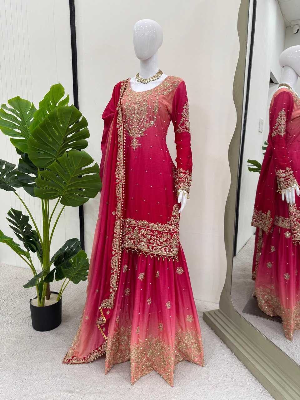 Ynf Chinon RIN133 01 Suits & Dresses Wholesale Ladies Suits Designer Suits Silk Suits Manufacturer