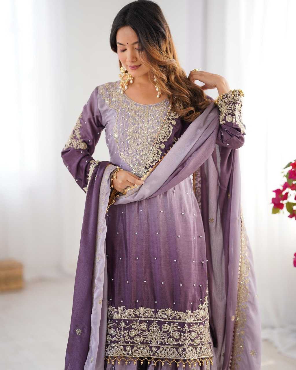 Ynf Chinon RIN133 01 Suits & Dresses Wholesale Ladies Suits Designer Suits Silk Suits Manufacturer
