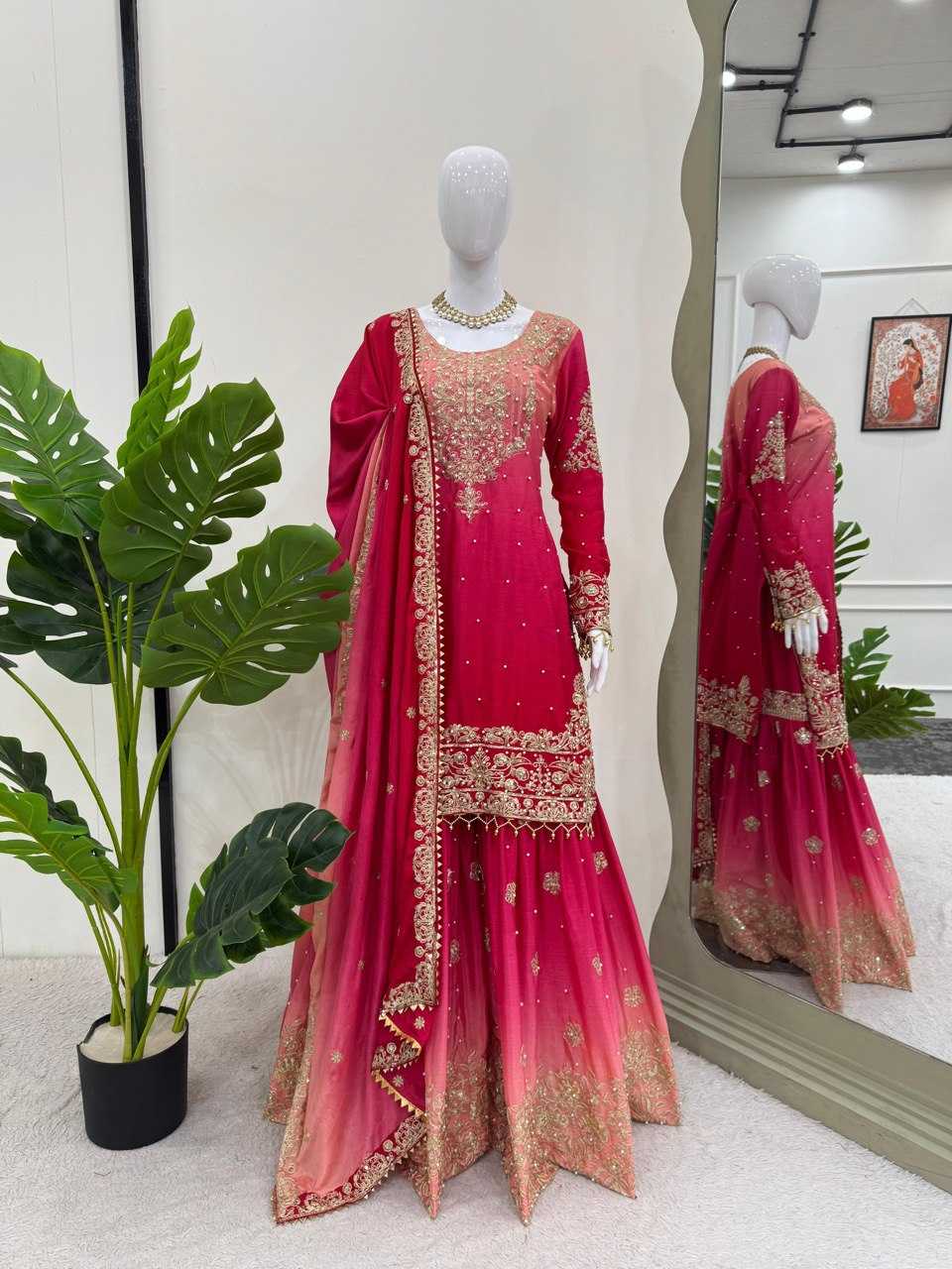 Ynf Chinon RIN133 01 Suits & Dresses Wholesale Ladies Suits Designer Suits Silk Suits Manufacturer