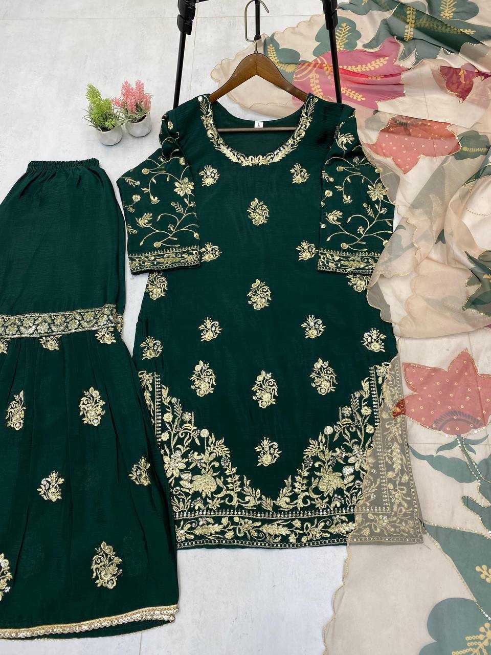 Ynf Chinon RIN141 1887 Suits & Dresses Wholesale Sharara Salwar Suits Designer Suits Manufacturer