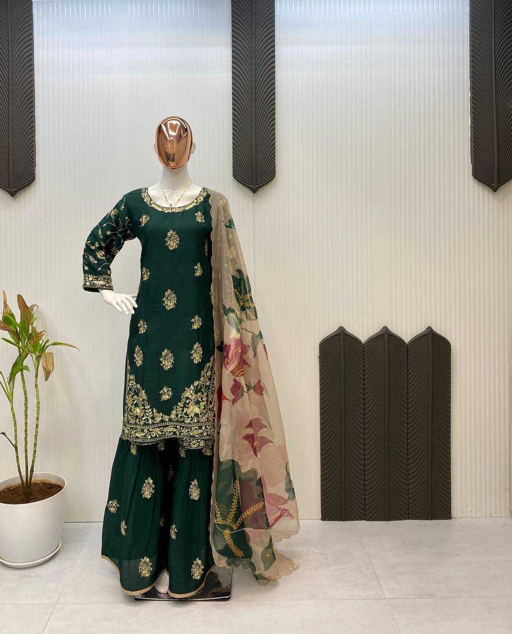 Ynf Chinon RIN141 1887 Suits & Dresses Wholesale Sharara Salwar Suits Designer Suits Manufacturer