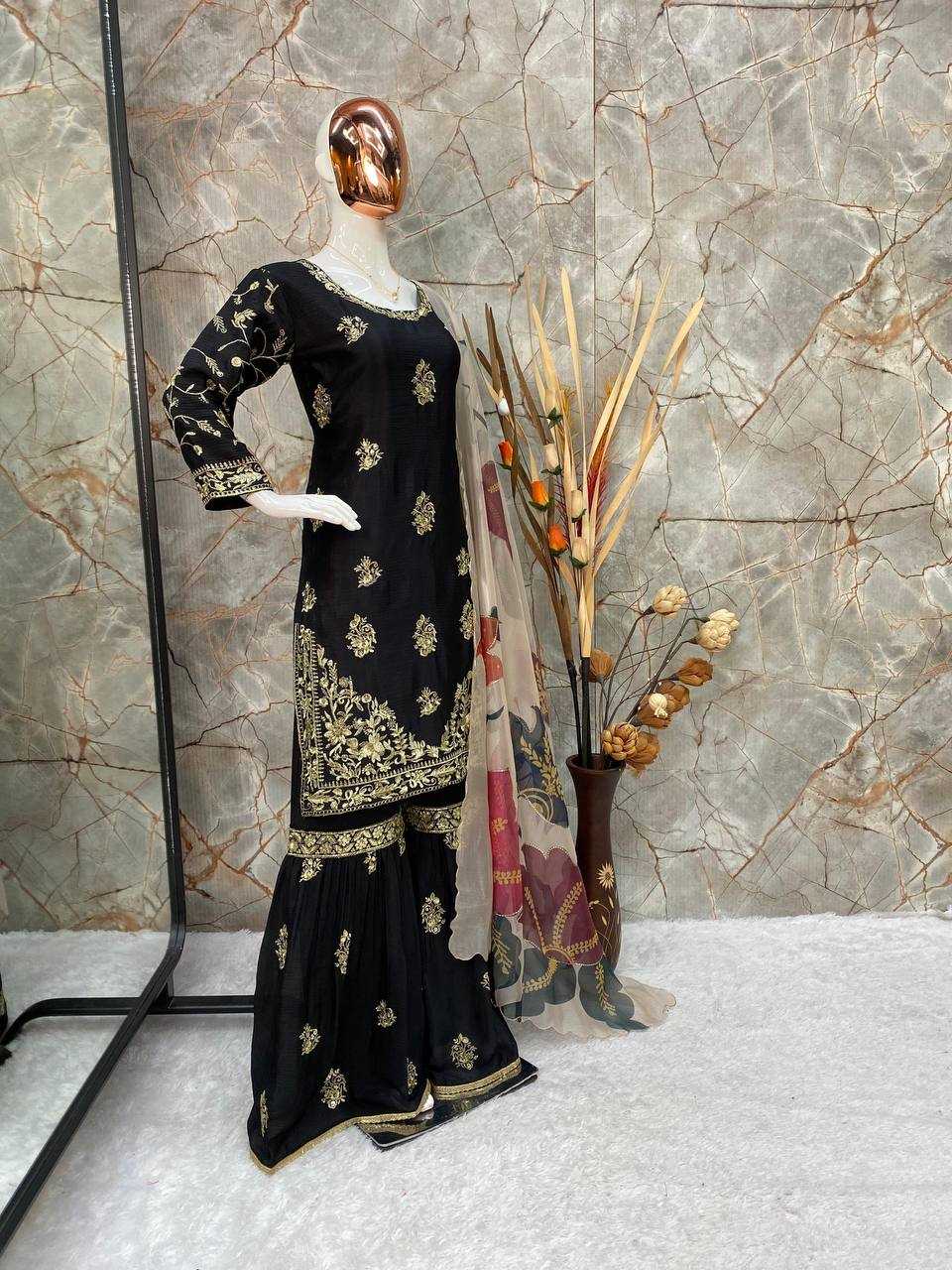 Ynf Chinon RIN141 1887 Suits & Dresses Wholesale Sharara Salwar Suits Designer Suits Manufacturer