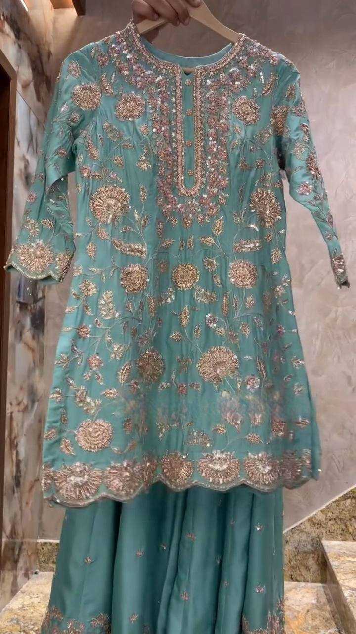 Ynf Chinon RIN141 1940 Suits & Dresses Wholesale Sharara Salwar Suits Embroidery Suits Party wear suits Manufacturer
