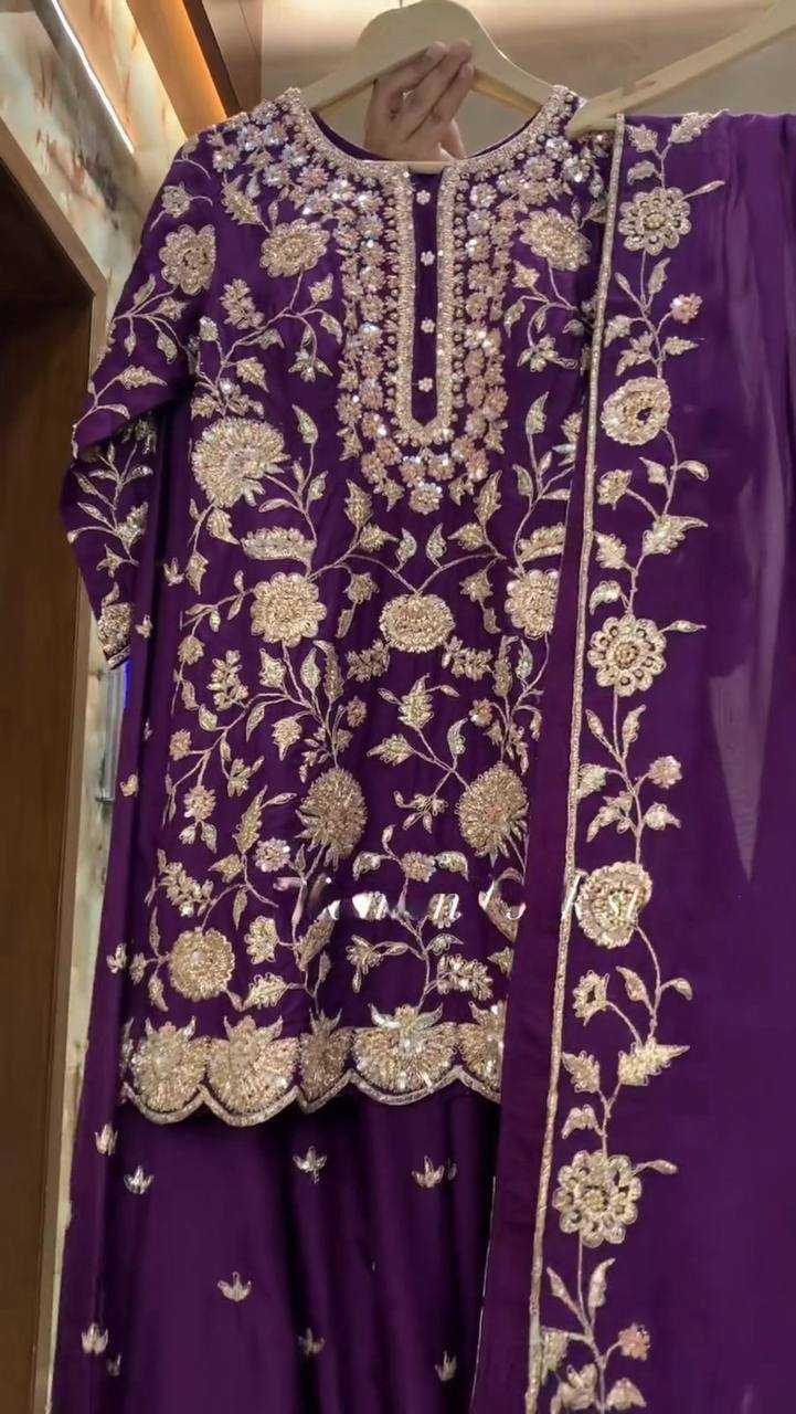 Ynf Chinon RIN141 1940 Suits & Dresses Wholesale Sharara Salwar Suits Embroidery Suits Party wear suits Manufacturer