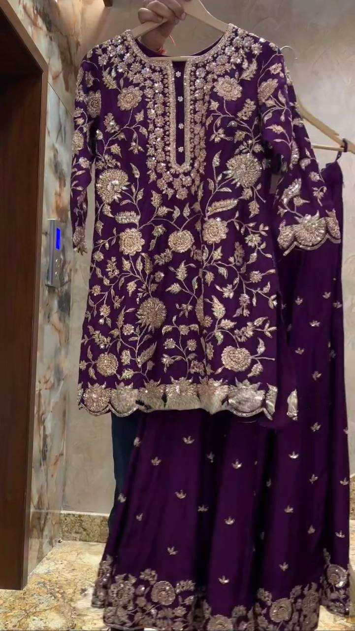 Ynf Chinon RIN141 1940 Suits & Dresses Wholesale Sharara Salwar Suits Embroidery Suits Party wear suits Manufacturer