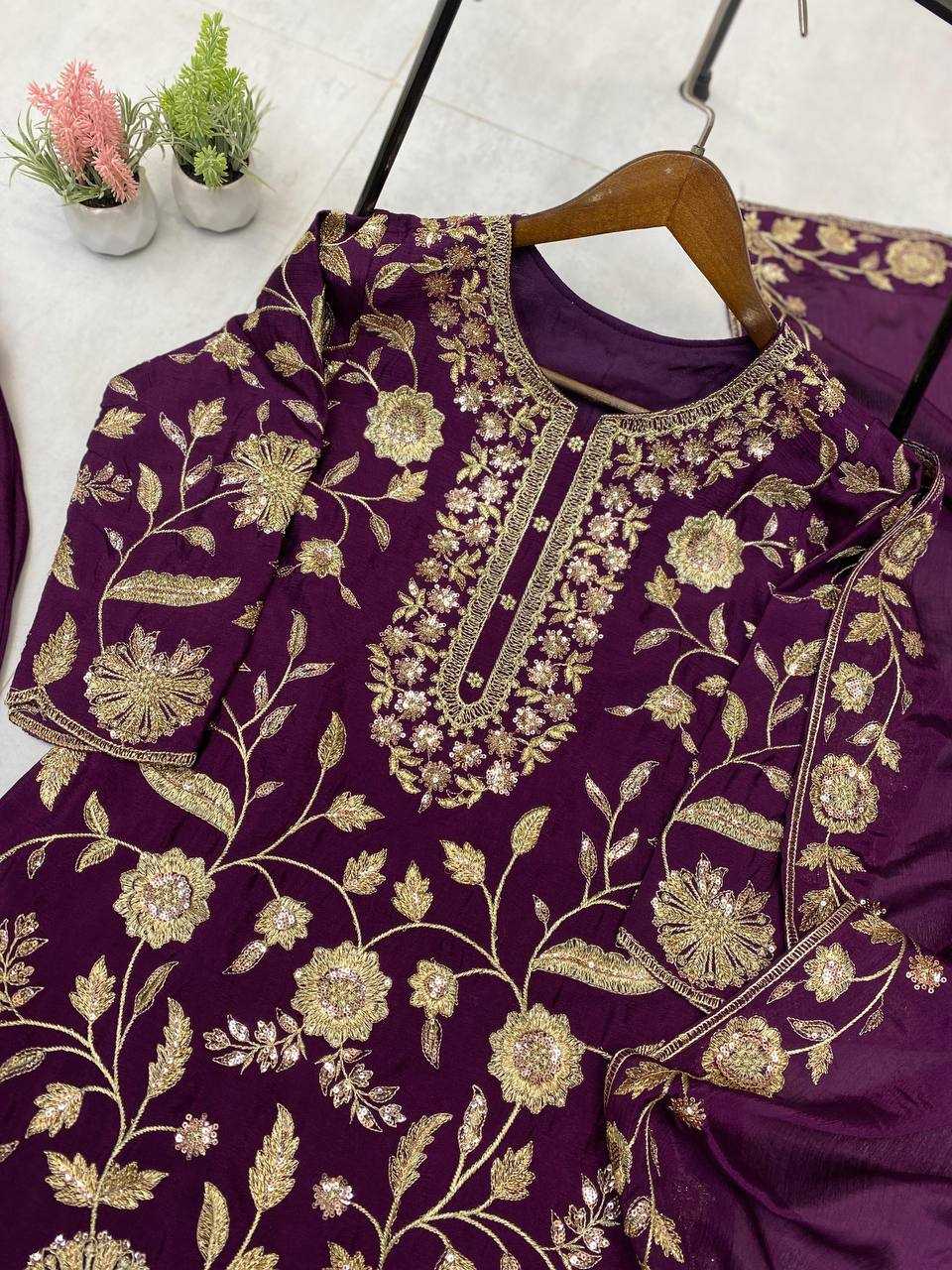 Ynf Chinon RIN141 1940 Suits & Dresses Wholesale Sharara Salwar Suits Embroidery Suits Party wear suits Manufacturer
