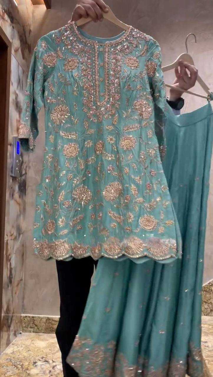 Ynf Chinon RIN141 1940 Suits & Dresses Wholesale Sharara Salwar Suits Embroidery Suits Party wear suits Manufacturer