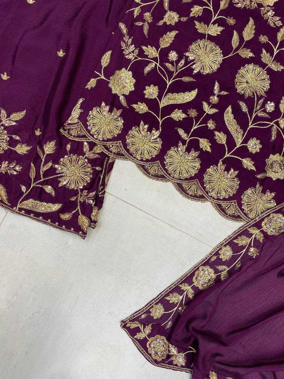 Ynf Chinon RIN141 1940 Suits & Dresses Wholesale Sharara Salwar Suits Embroidery Suits Party wear suits Manufacturer