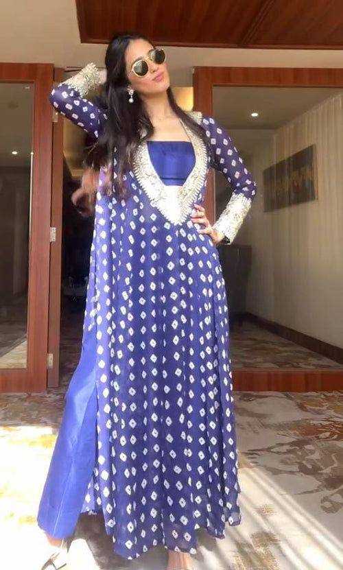 Ynf Chinon RIN141 1957 Suits & Dresses Western Wears Festive Collections Wholesale Indo Western Dresses Printed Dresses Embroidered Dresses Manufacturer