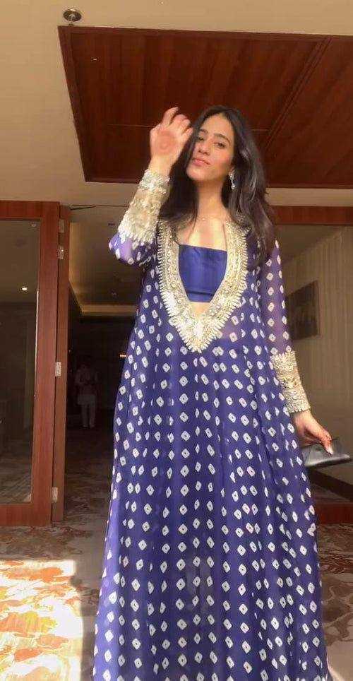 Ynf Chinon RIN141 1957 Suits & Dresses Western Wears Festive Collections Wholesale Indo Western Dresses Printed Dresses Embroidered Dresses Manufacturer
