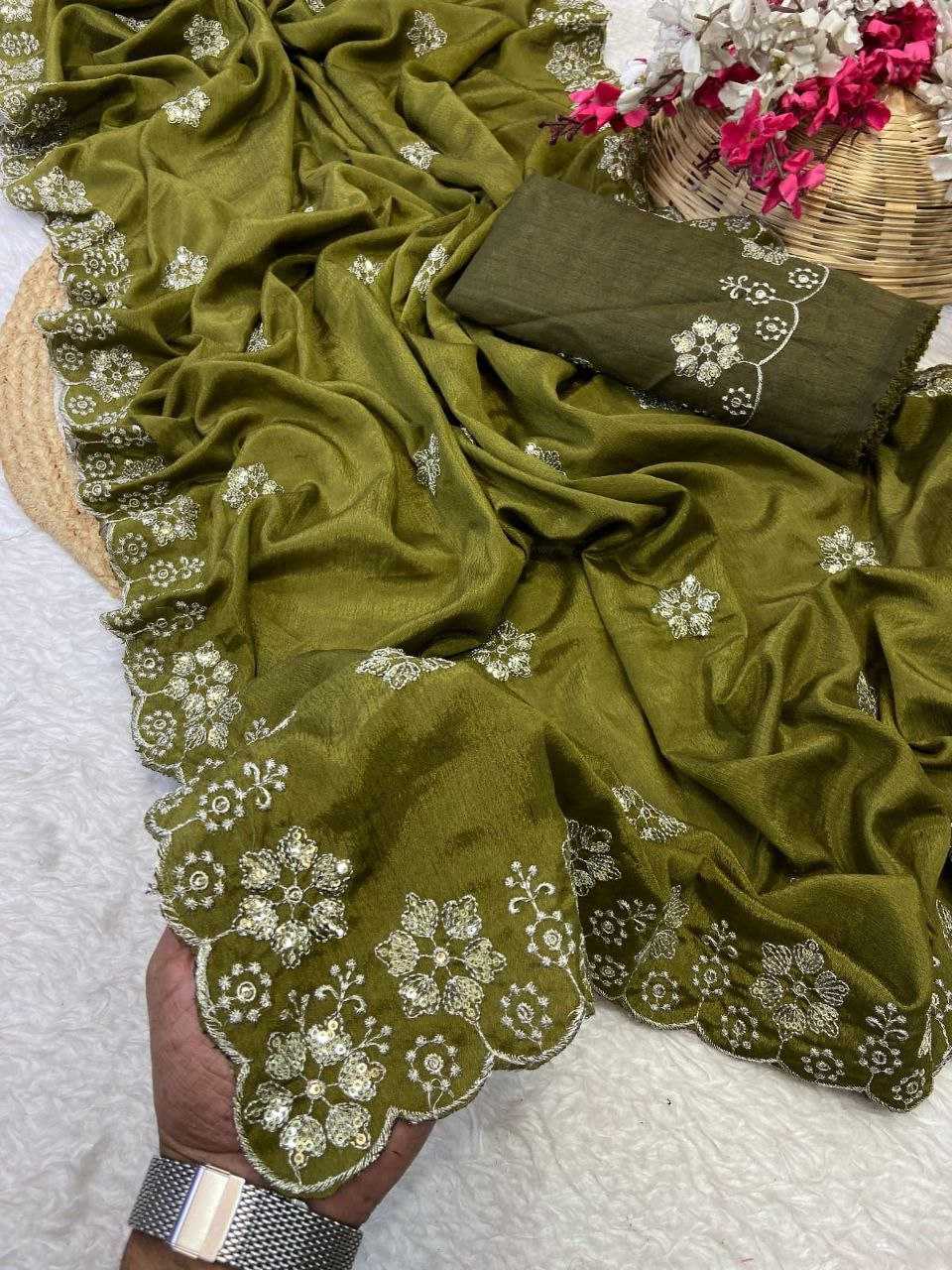 Ynf Chinon RIN171 830 Sarees Wholesale Designer Sarees Party Wear Sarees Sequence Sarees Manufacturer