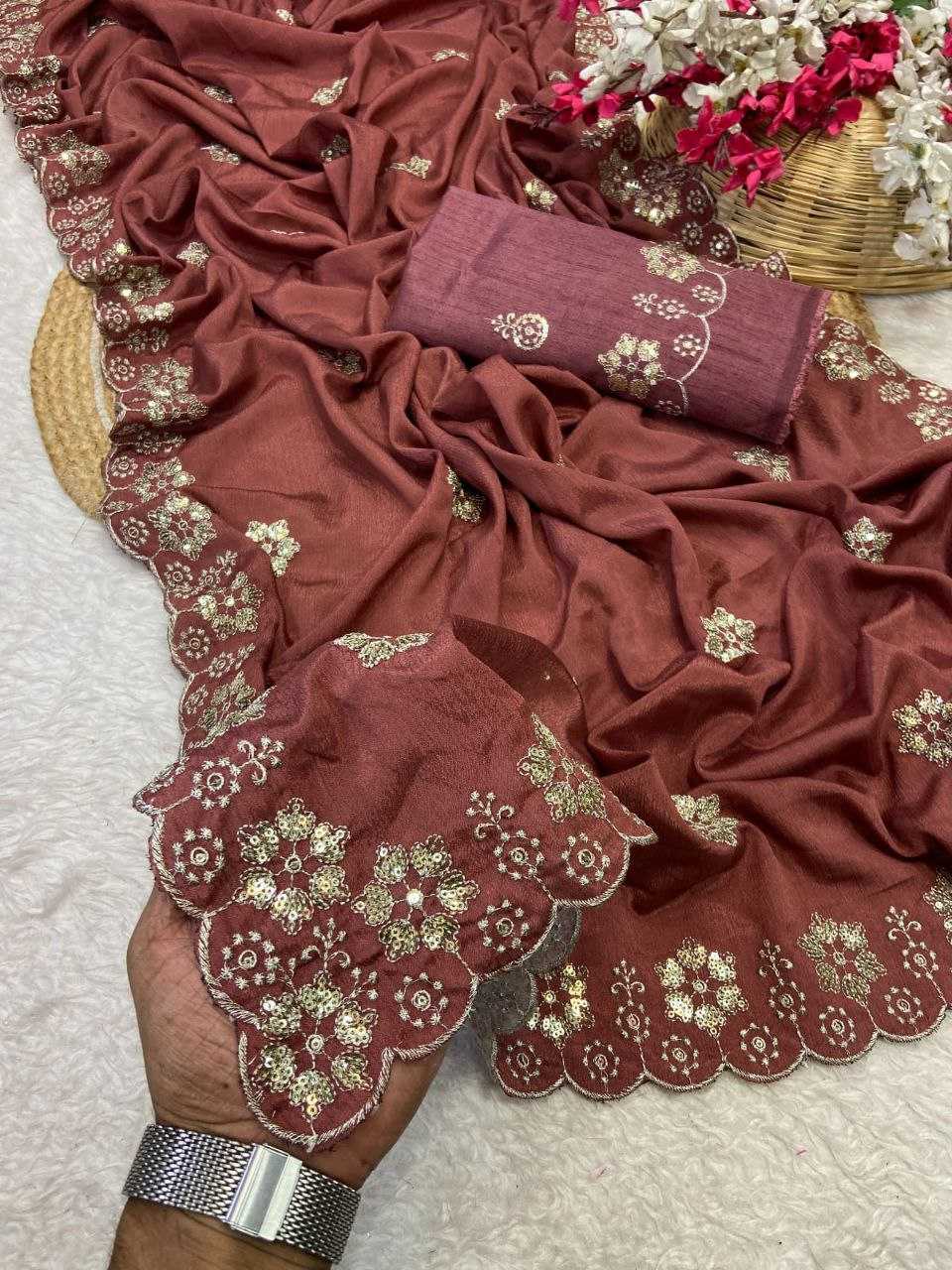 Ynf Chinon RIN171 830 Sarees Wholesale Designer Sarees Party Wear Sarees Sequence Sarees Manufacturer